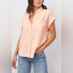 Rails Lex Shirt Peach Acid Wash size XS b10